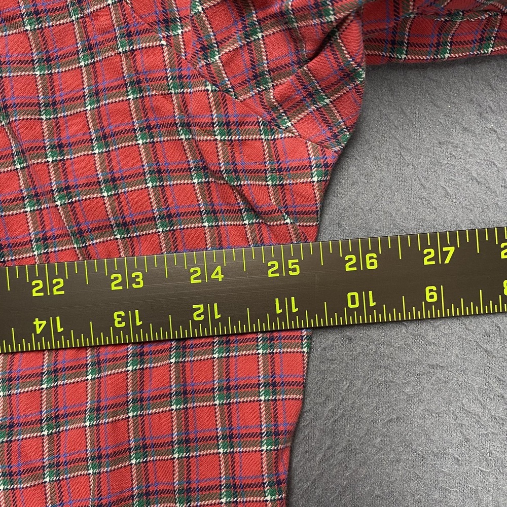 Ralph‎ Lauren Shirt Mens Large Red Green Plaid Classic Fit Button Down Cotton - Picture 7 of 9